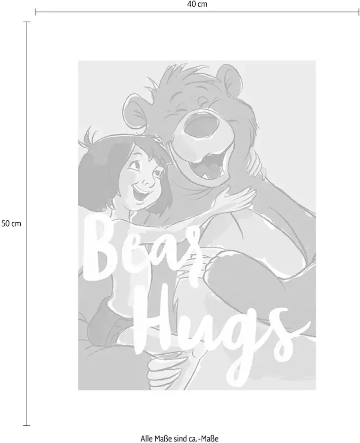 Komar Poster Bear Hug Kinderkamer slaapkamer woonkamer - Foto 2