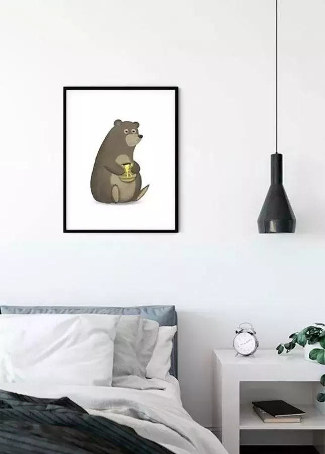 Komar Poster Cute animal Bear Kinderkamer slaapkamer woonkamer - Foto 4