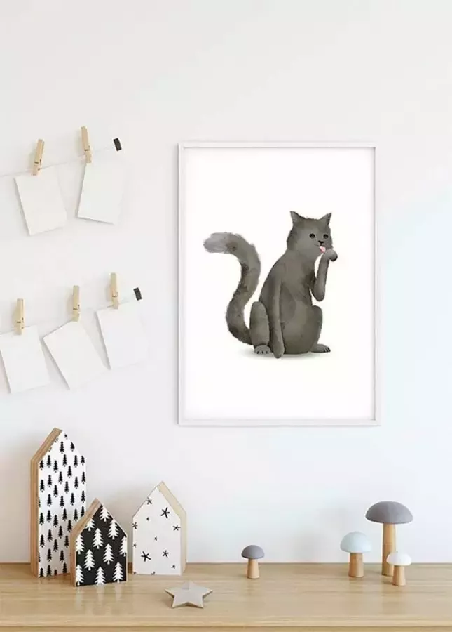 Komar Poster Cute animal CAT Kinderkamer slaapkamer woonkamer - Foto 3