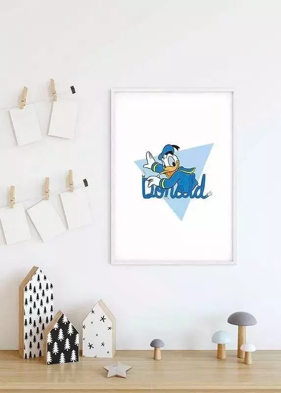 Komar Poster Donald Duck Triangle Kinderkamer slaapkamer woonkamer - Foto 4