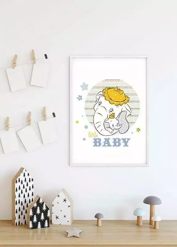 Komar Wanddecoratie Dumbo Little baby Wanddecoratie voor de kinderkamer zonder lijst (1 stuk) - Foto 4