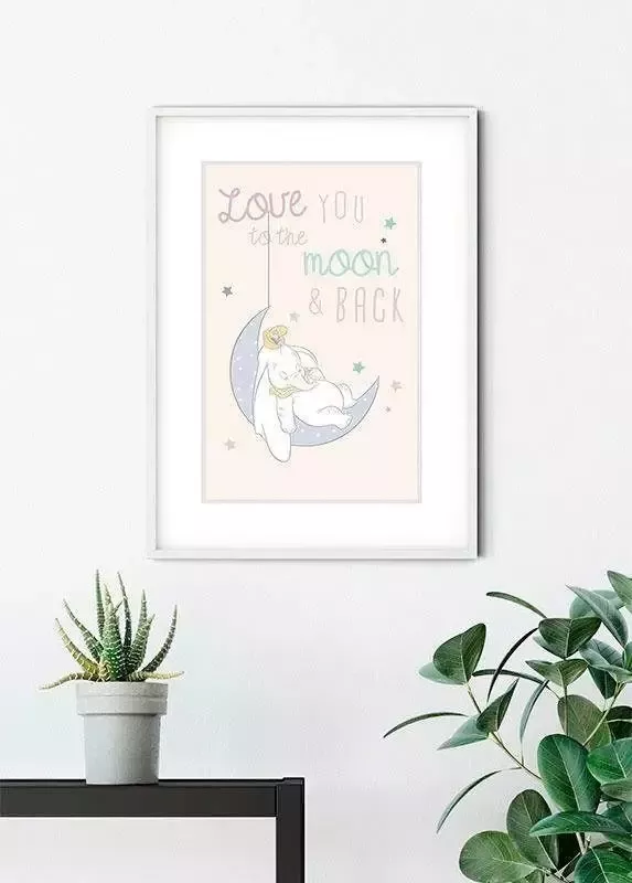Komar Wanddecoratie Dumbo Moon Wanddecoratie voor de kinderkamer zonder lijst (1 stuk) - Foto 3