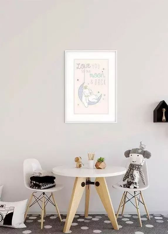 Komar Wanddecoratie Dumbo Moon Wanddecoratie voor de kinderkamer zonder lijst (1 stuk) - Foto 6