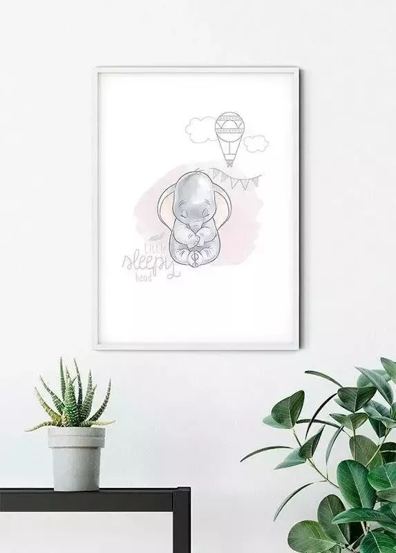 Komar Wanddecoratie Dumbo Sleepy Wanddecoratie voor de kinderkamer zonder lijst (1 stuk) - Foto 3