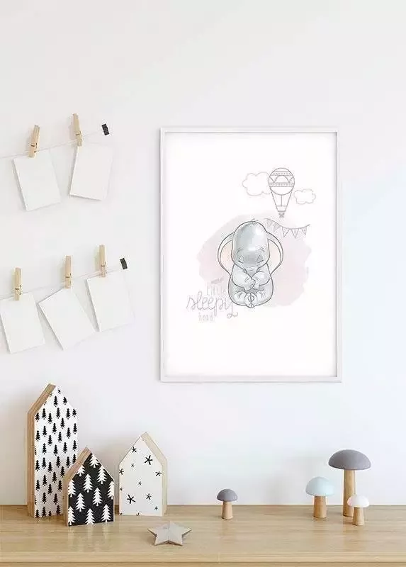 Komar Poster Dumbo Sleepy Kinderkamer slaapkamer woonkamer - Foto 4