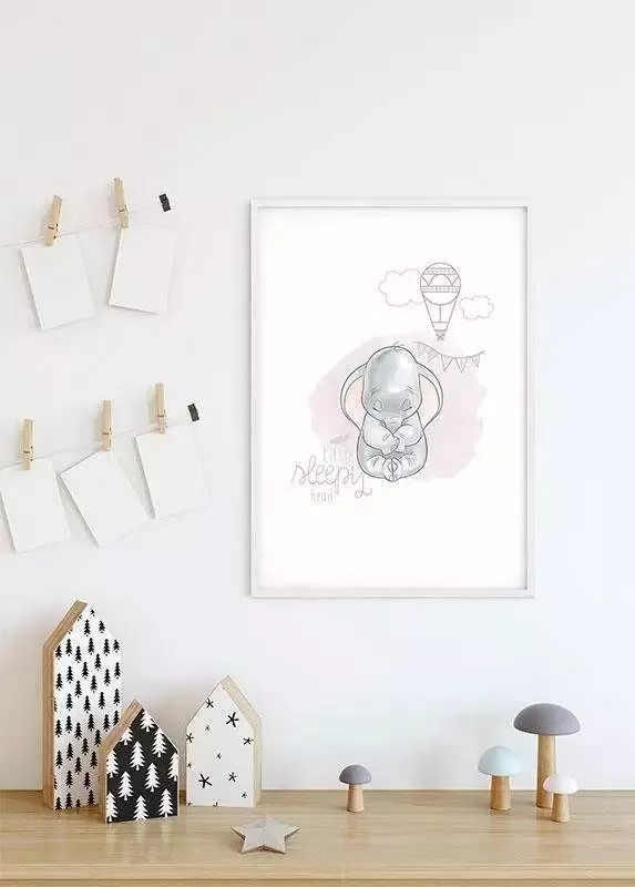 Komar Wanddecoratie Dumbo Sleepy Wanddecoratie voor de kinderkamer zonder lijst (1 stuk) - Foto 4