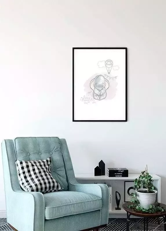 Komar Wanddecoratie Dumbo Sleepy Wanddecoratie voor de kinderkamer zonder lijst (1 stuk) - Foto 5