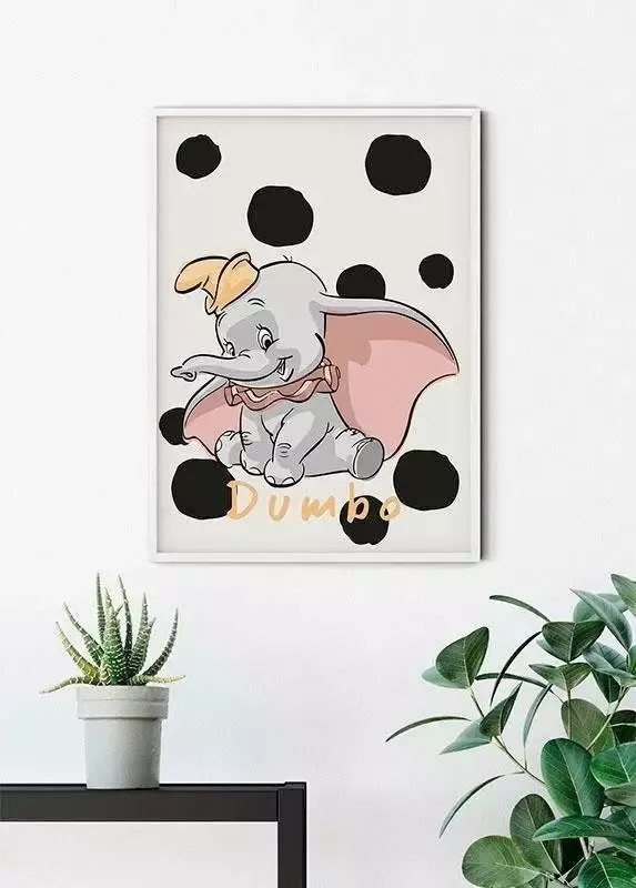 Komar Wanddecoratie Dumbo stippen Wanddecoratie voor de kinderkamer zonder lijst (1 stuk) - Foto 3
