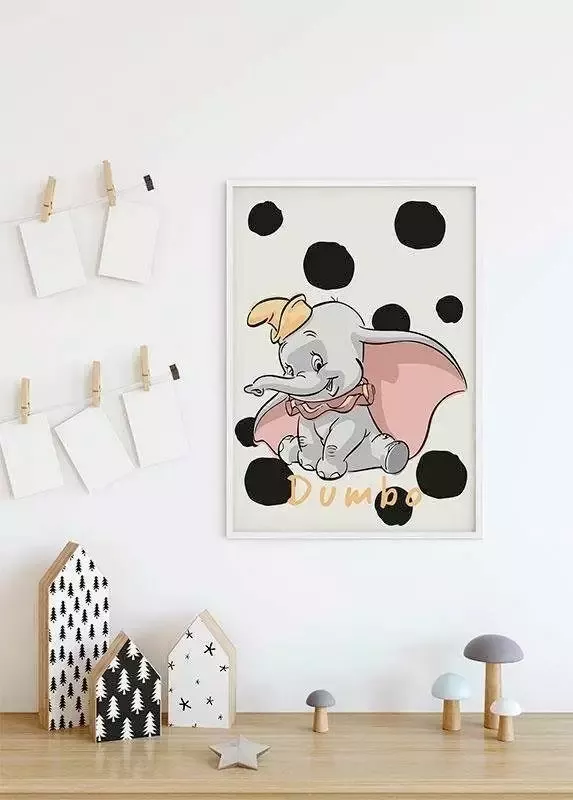 Komar Wanddecoratie Dumbo stippen Wanddecoratie voor de kinderkamer zonder lijst (1 stuk) - Foto 4