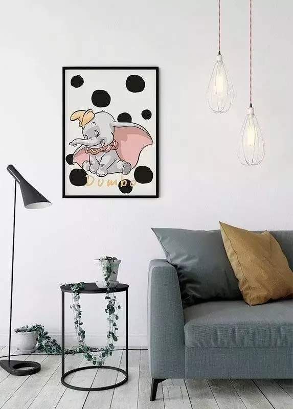Komar Wanddecoratie Dumbo stippen Wanddecoratie voor de kinderkamer zonder lijst (1 stuk) - Foto 5