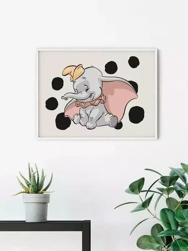 Komar Wanddecoratie Dumbo stippen Landscape Wanddecoratie voor de kinderkamer zonder lijst (1 stuk) - Foto 4