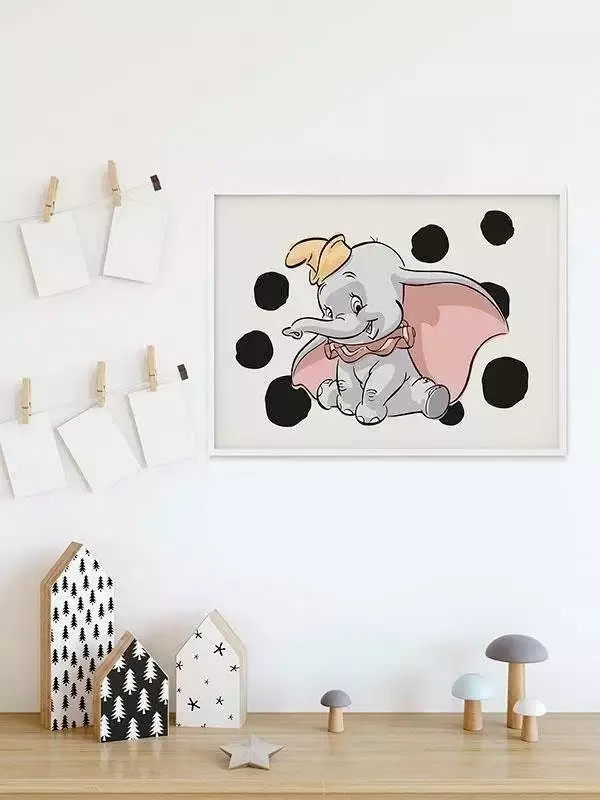Komar Wanddecoratie Dumbo stippen Landscape Wanddecoratie voor de kinderkamer zonder lijst (1 stuk) - Foto 3