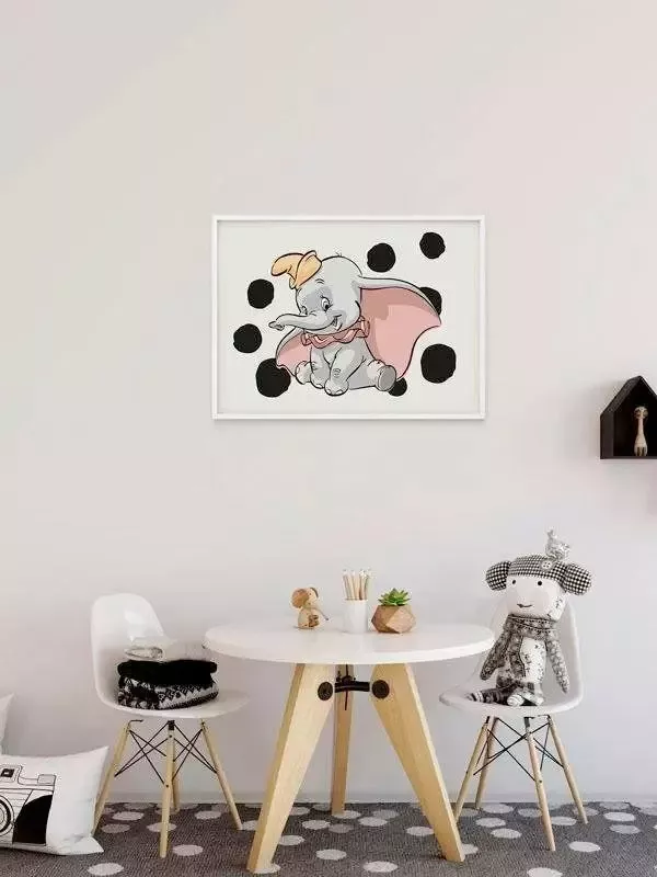 Komar Wanddecoratie Dumbo stippen Landscape Wanddecoratie voor de kinderkamer zonder lijst (1 stuk) - Foto 4