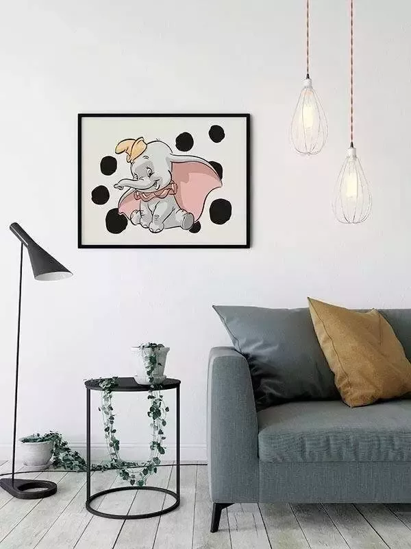 Komar Wanddecoratie Dumbo stippen Landscape Wanddecoratie voor de kinderkamer zonder lijst (1 stuk) - Foto 5