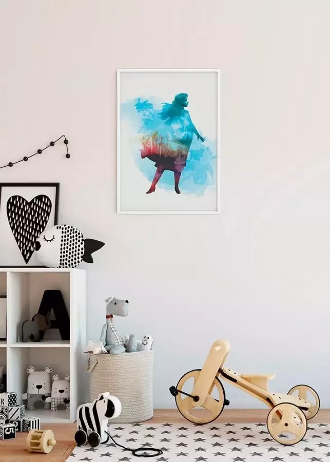 Komar Poster Frozen Anna aquarel Kinderkamer slaapkamer woonkamer - Foto 3