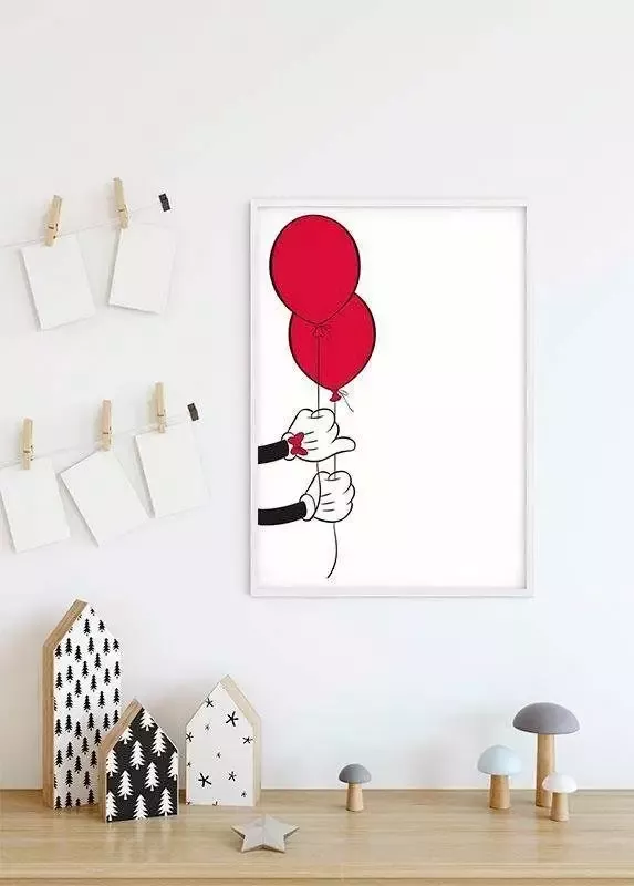 Komar Poster Mickey Mouse Balloon Kinderkamer slaapkamer woonkamer - Foto 3