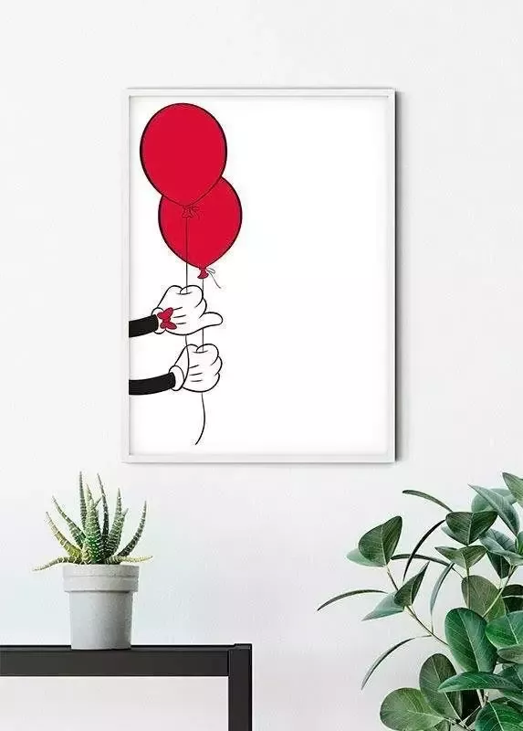 Komar Poster Mickey Mouse Balloon Kinderkamer slaapkamer woonkamer - Foto 5