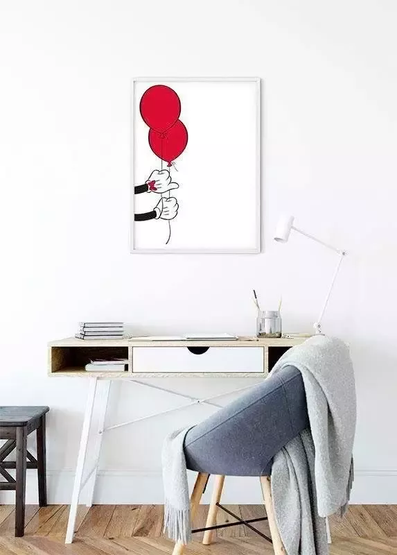 Komar Poster Mickey Mouse Balloon Kinderkamer slaapkamer woonkamer - Foto 4