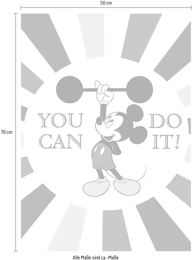 Komar Poster Mickey Mouse Do it Kinderkamer slaapkamer woonkamer - Foto 2