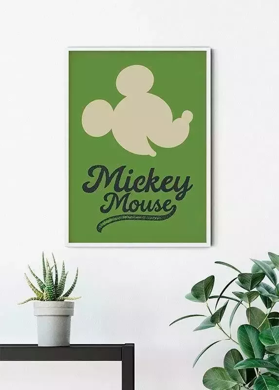 Komar Wanddecoratie Mickey Mouse Green head Wanddecoratie voor de kinderkamer zonder lijst (1 stuk) - Foto 3