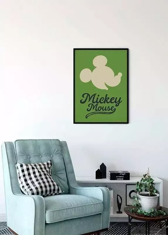 Komar Wanddecoratie Mickey Mouse Green head Wanddecoratie voor de kinderkamer zonder lijst (1 stuk) - Foto 6
