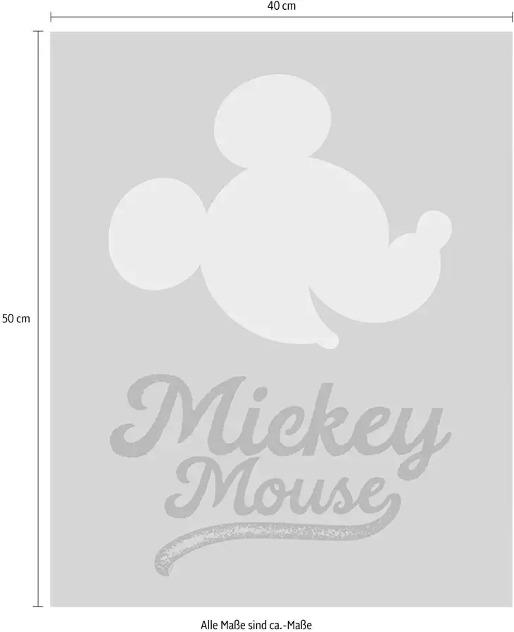 Komar Wanddecoratie Mickey Mouse Green head Wanddecoratie voor de kinderkamer zonder lijst (1 stuk) - Foto 2