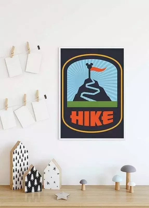 Komar Poster Mickey Mouse Hike Hoogte: 70 cm
