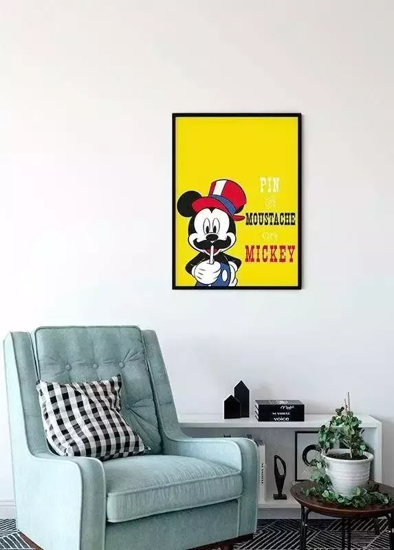 Komar Poster Mickey Mouse Moustache Kinderkamer slaapkamer woonkamer - Foto 7