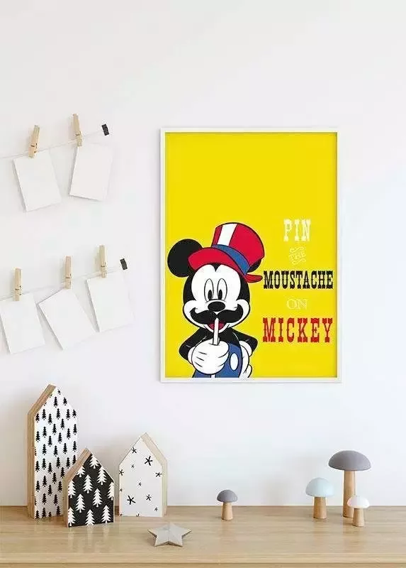 Komar Poster Mickey Mouse Moustache Kinderkamer slaapkamer woonkamer - Foto 4