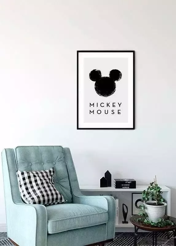 Komar Poster Mickey Mouse Silhouet Kinderkamer slaapkamer woonkamer - Foto 3