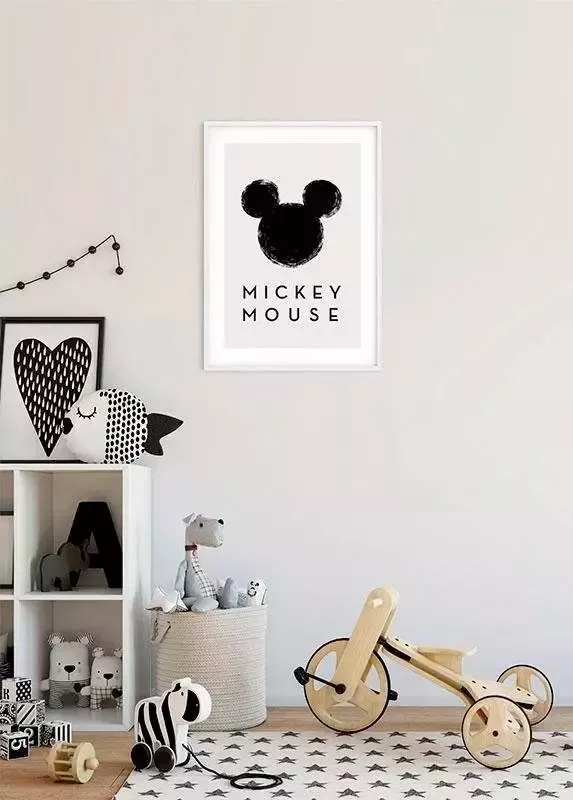 Komar Poster Mickey Mouse Silhouet Kinderkamer slaapkamer woonkamer - Foto 6