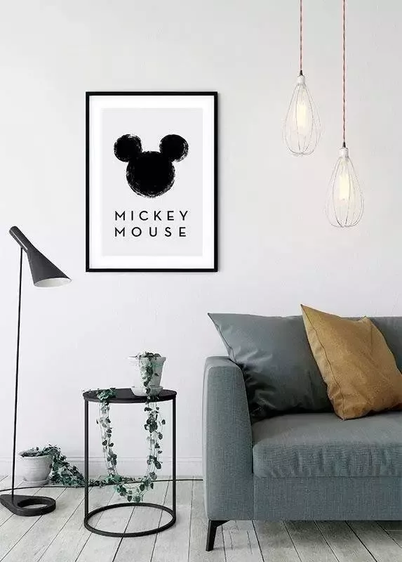 Komar Poster Mickey Mouse Silhouet Kinderkamer slaapkamer woonkamer - Foto 4