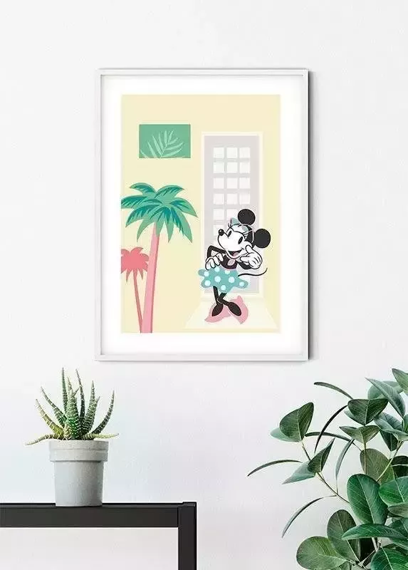 Komar Wanddecoratie Minnie Mouse Palms Wanddecoratie voor de kinderkamer zonder lijst (1 stuk) - Foto 3