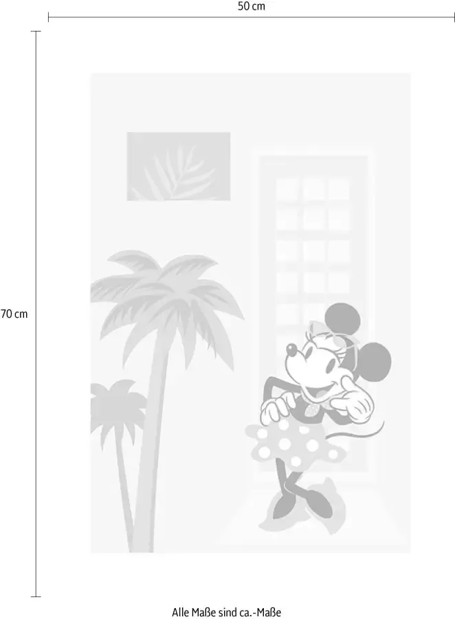 Komar Wanddecoratie Minnie Mouse Palms Wanddecoratie voor de kinderkamer zonder lijst (1 stuk) - Foto 2
