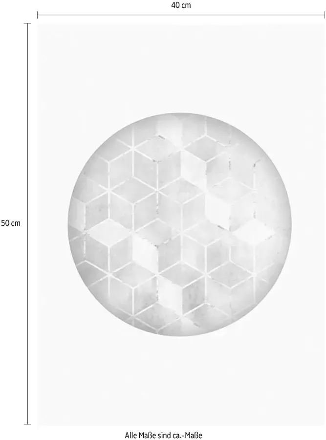 Komar Wanddecoratie Mozaïek Circle rosso Wanddecoratie zonder lijst (1 stuk) - Foto 3