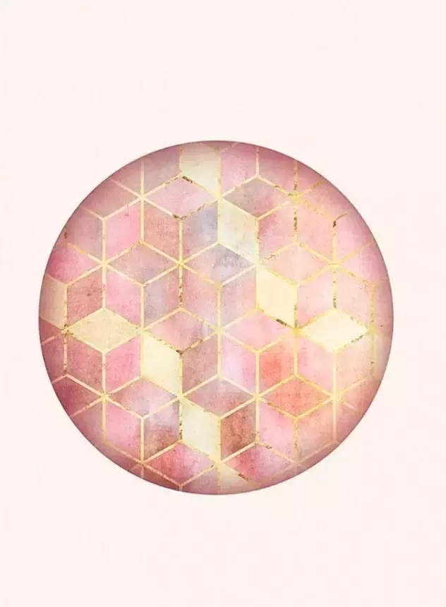 Komar Wanddecoratie Mozaïek Circle rosso Wanddecoratie zonder lijst (1 stuk) - Foto 5