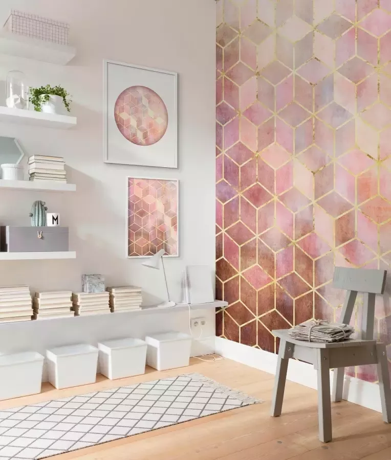 Komar Wanddecoratie Mozaïek rosso Wanddecoratie zonder lijst (1 stuk)