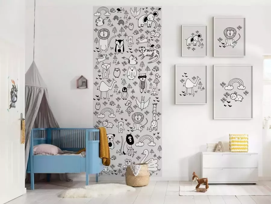 Komar Poster Scribble Elephant Kinderkamer slaapkamer woonkamer - Foto 2