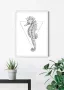 Komar Poster Sea Horse white Hoogte: 70 cm - Thumbnail 3