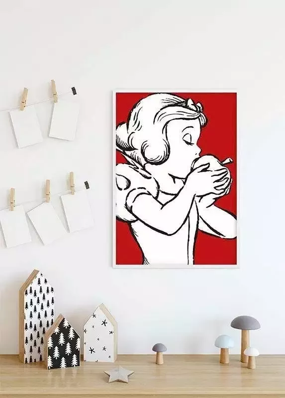 Komar Poster Snow white Apple Bite red Kinderkamer slaapkamer woonkamer - Foto 4