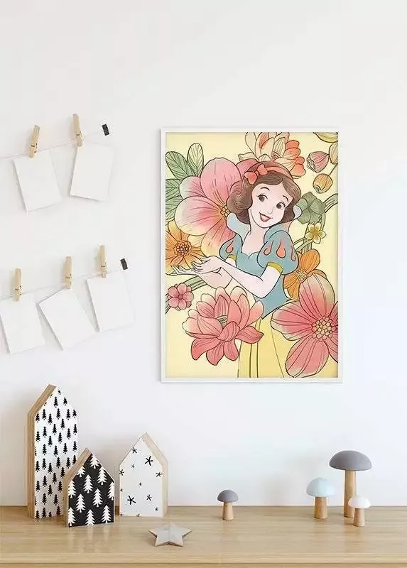 Komar Poster Snow white Flowers Kinderkamer slaapkamer woonkamer - Foto 4