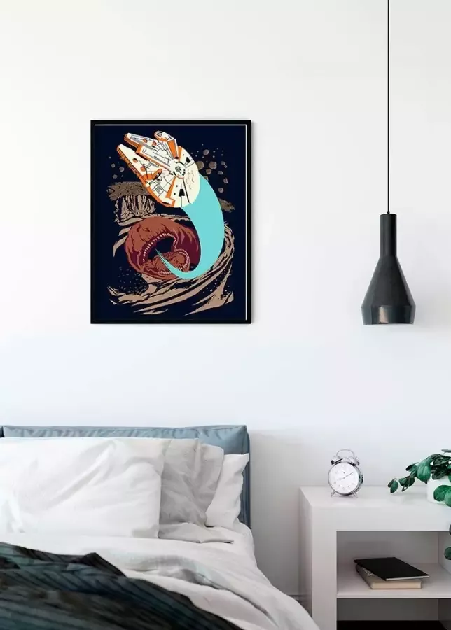 Komar Wanddecoratie Star Wars Classic Vector Asteroid Worm Wanddecoratie voor de kinderkamer zonder lijst (1 stuk) - Foto 3