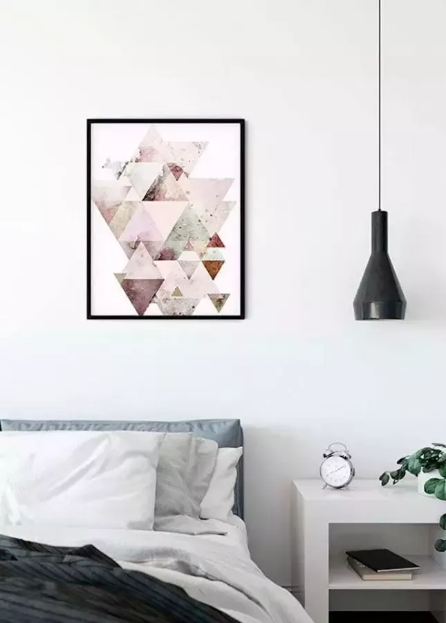 Komar Wanddecoratie Triangles Red Wanddecoratie zonder lijst (1 stuk) - Foto 4