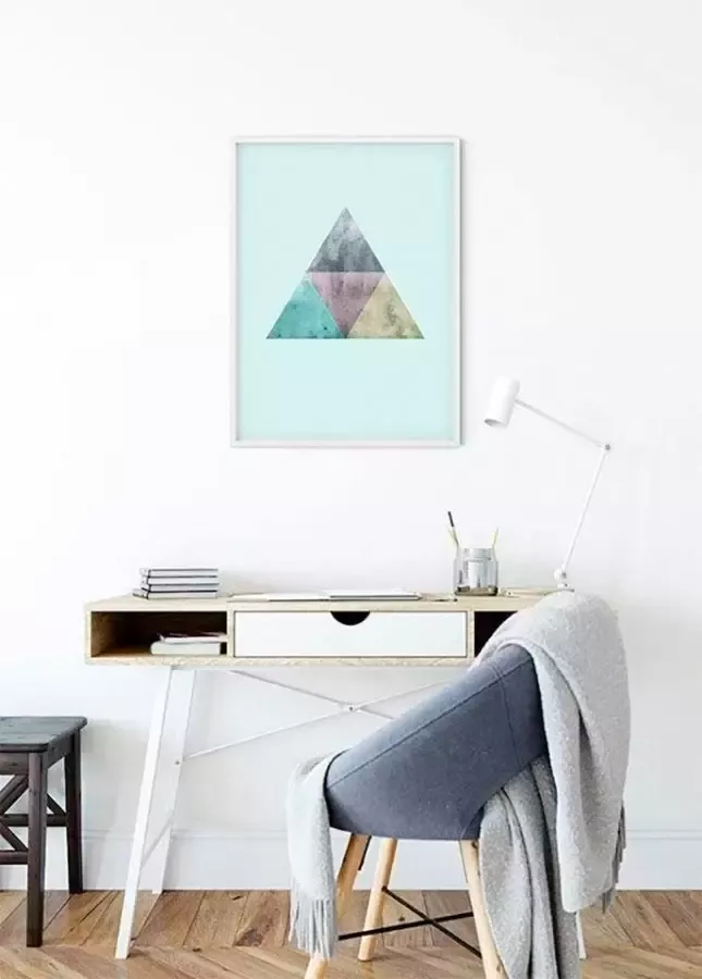 Komar Poster Triangles top blue Kinderkamer slaapkamer woonkamer - Foto 5