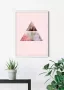 Komar Poster Triangles top Red Hoogte: 70 cm - Thumbnail 3