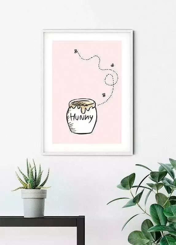 Komar Wanddecoratie Winnie the Pooh Hunny Pot Wanddecoratie voor de kinderkamer zonder lijst (1 stuk) - Foto 3