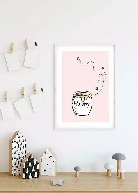 Komar Wanddecoratie Winnie the Pooh Hunny Pot Wanddecoratie voor de kinderkamer zonder lijst (1 stuk) - Foto 4