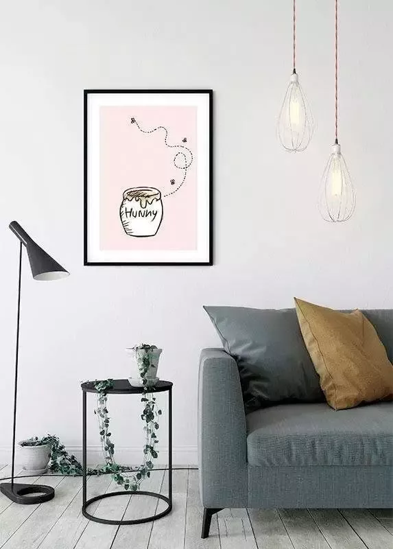Komar Wanddecoratie Winnie the Pooh Hunny Pot Wanddecoratie voor de kinderkamer zonder lijst (1 stuk) - Foto 5