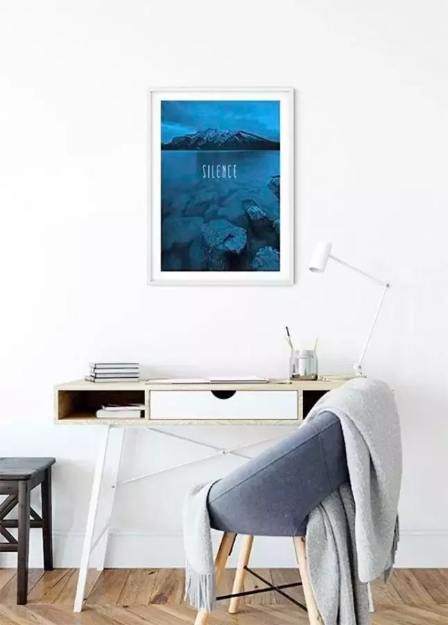 Komar Poster Word Lake Silence blue Kinderkamer slaapkamer woonkamer - Foto 4