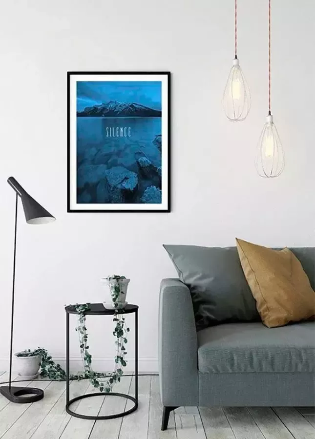 Komar Poster Word Lake Silence blue Kinderkamer slaapkamer woonkamer - Foto 6